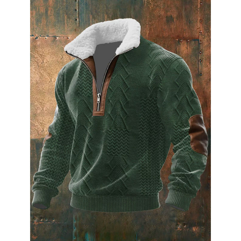 Men's Urban Fleece Pullover with Tree Motif Mune Fashion