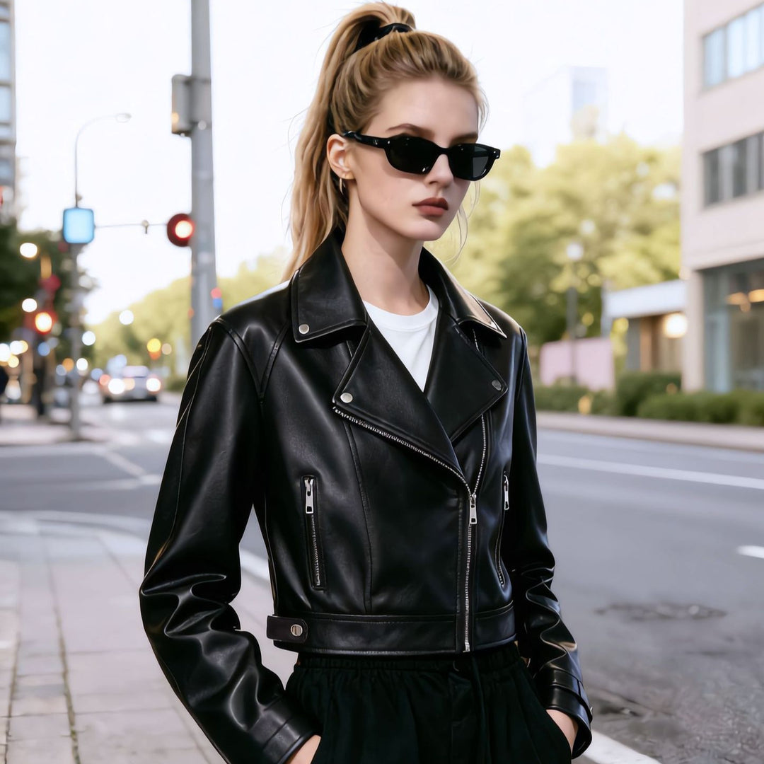 Women's Biker Jacket Mune Fashion