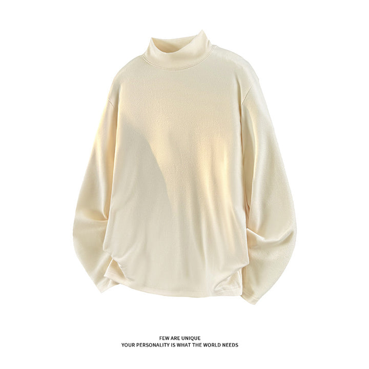 Unisex Oversize-Stand-up Collar Sweatshirt with Raglan Sleeves and Soft Cotton Fleece Mune Fashion