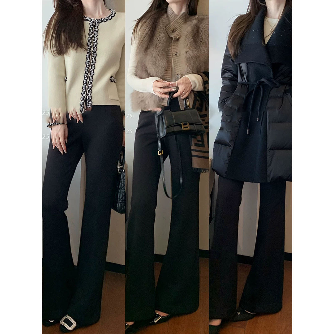 Ladies Elegant Flared Pants Mune Fashion