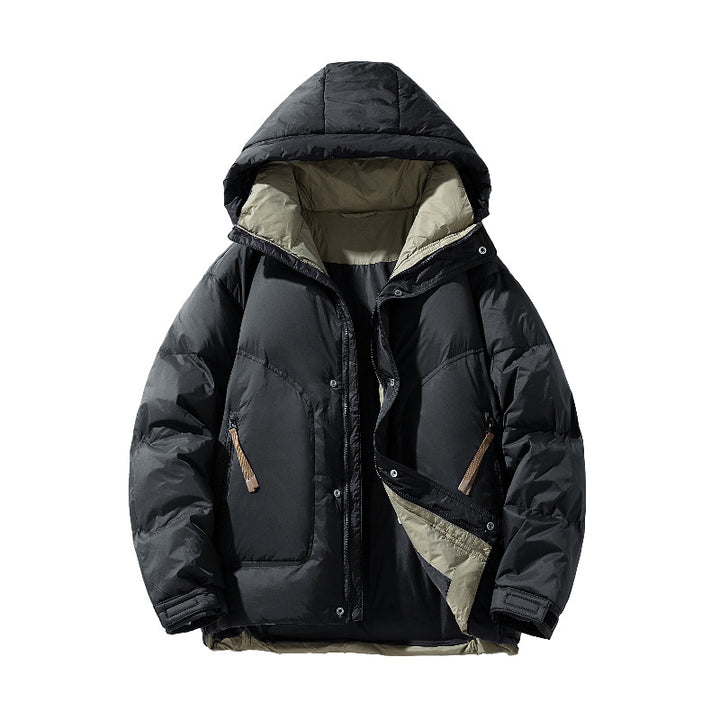 Men's High-Quality Padded Jacket with Adjustable Hood Collar Mune Fashion
