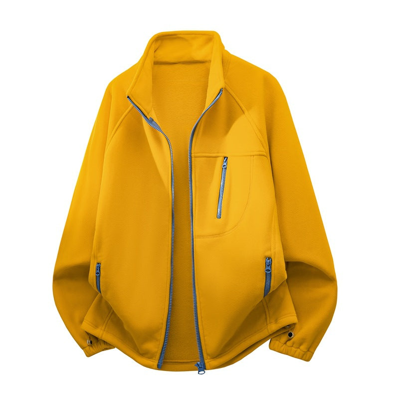 Unisex functional microfleece performance jacket with stand-up collar, chest zipper and ergonomic raglan sleeves Mune Fashion