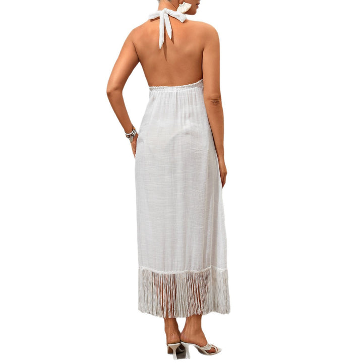 Women's Casual Maxi Dress with Fringes Mune Fashion