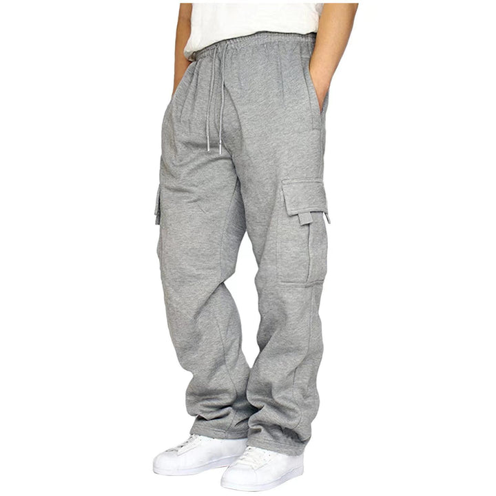 Men's nan heavy-duty utility casual pants with drawstring, patch cargo pockets, and relaxed fit Mune Fashion