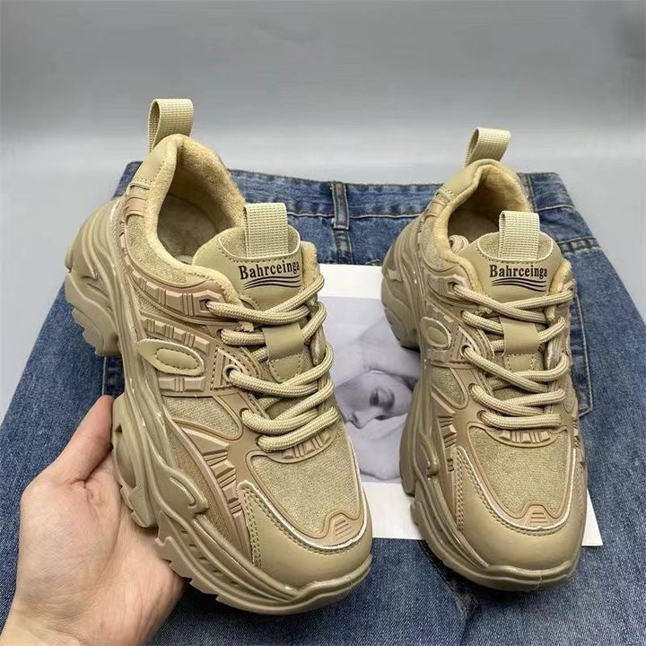 Women's Sporty Chunky Sneakers with Cushioned Insole and Breathable Upper Material Mune Fashion