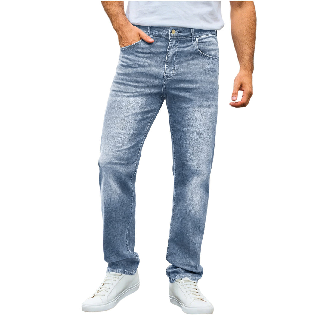 Men's casual straight-leg jeans with mid-rise and comfort stretch Mune Fashion