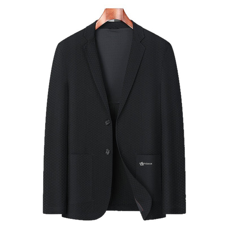 Men's Slim Structured Single-Breasted Blazer with Patch Pockets Mune Fashion
