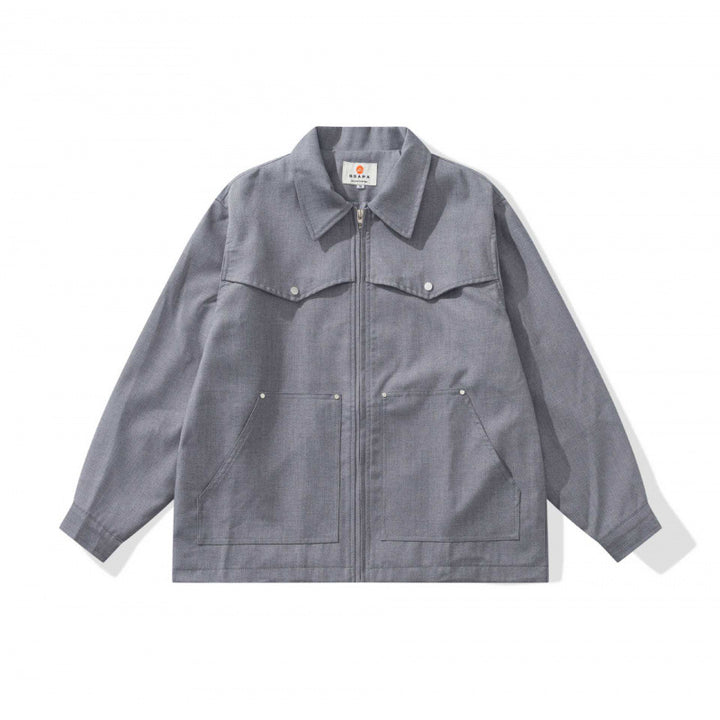 Unisex Kastige Worker-Overjacket made of canvas with full-length zipper, chest flap pocket and patch hand pockets Mune Fashion