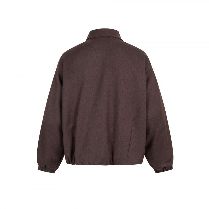 Unisex Boxy transitional blouse with shirt collar, two-way metal zipper and elastic cuffs Mune Fashion
