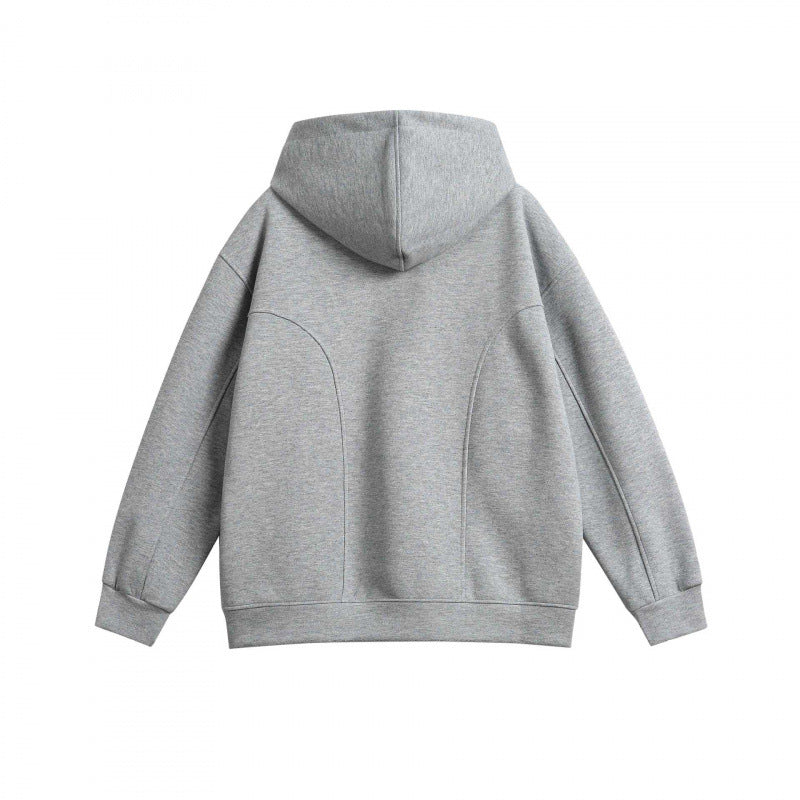 Unisex Oversize Hoodie made of mélange cotton blend with stud embellishments and seam details Mune Fashion