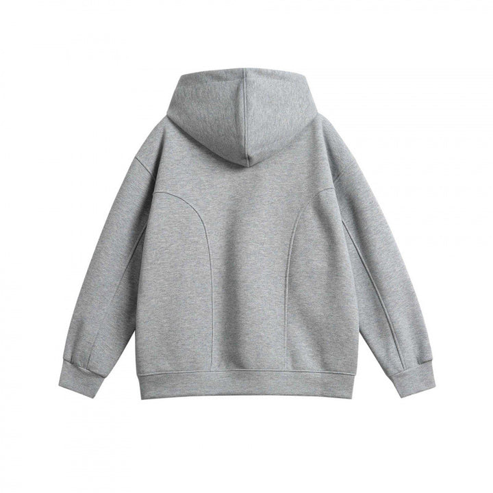 Unisex Oversize Hoodie made of mélange cotton blend with stud embellishments and seam details Mune Fashion