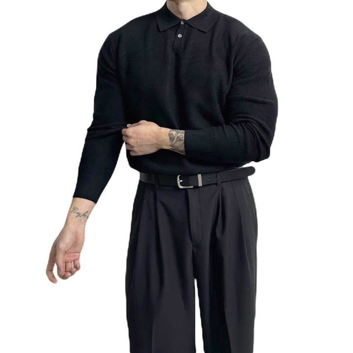 Men's Elegant Structured Long Sleeve Sweater Mune Fashion