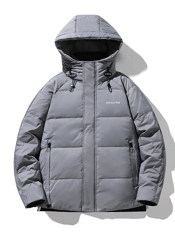 Men's Padded Quilted Winter Jacket with Hood and Windproof Insulation Mune Fashion