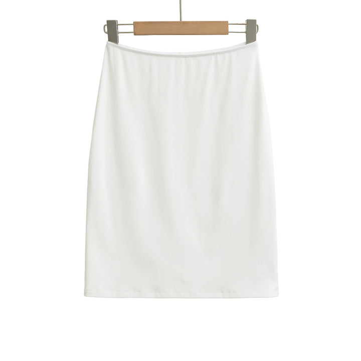 Ladies' Fitted Midi Skirt made of Fine Knitwear with Elastic Waistband Mune Fashion