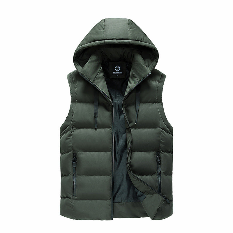 Men's Practical Quilted Vest with Hood Mune Fashion