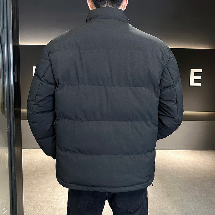 Men's thermo quilted jacket with high stand-up collar and flap pockets Mune Fashion