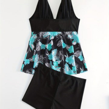 Women's tankini set with floral top and comfortable swim shorts Mune Fashion