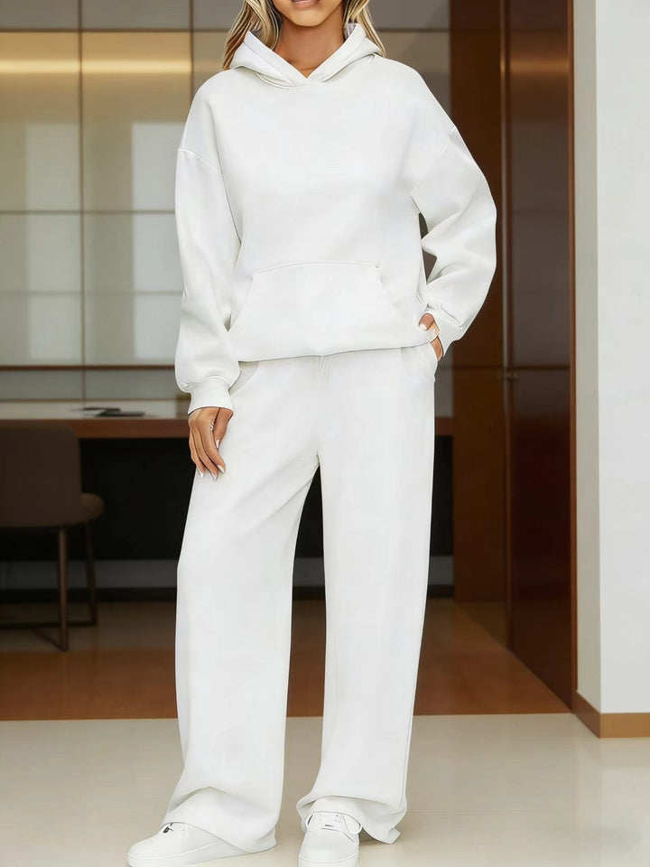 Women's cozy oversized hoodie and wide jogger pants set Mune Fashion