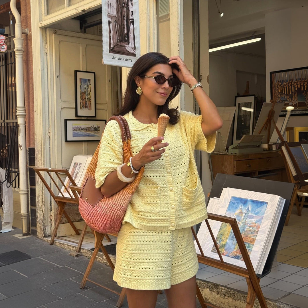 Ladies Knit Short Jumpsuit Mune Fashion