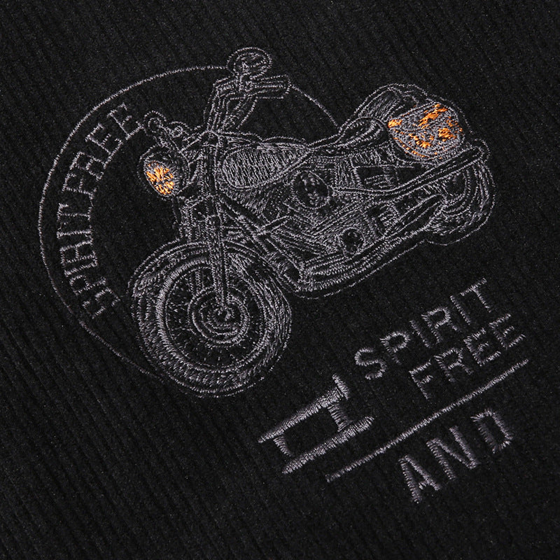 Men's Stylish Bomber Jacket with Stylish Motorcycle Design Mune Fashion
