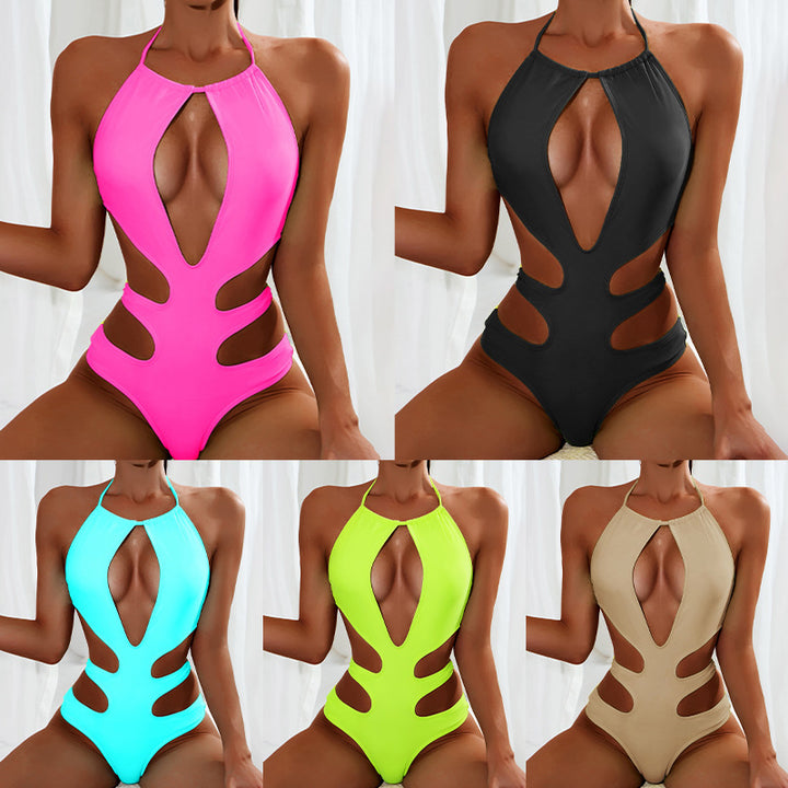 Women's One-Piece Swimsuit with Unique Cut-Out Design Mune Fashion