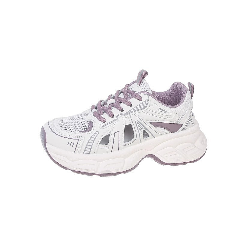 Women's Sporty Mesh Sneakers with Breathable Structure and Cushioned Sole Mune Fashion