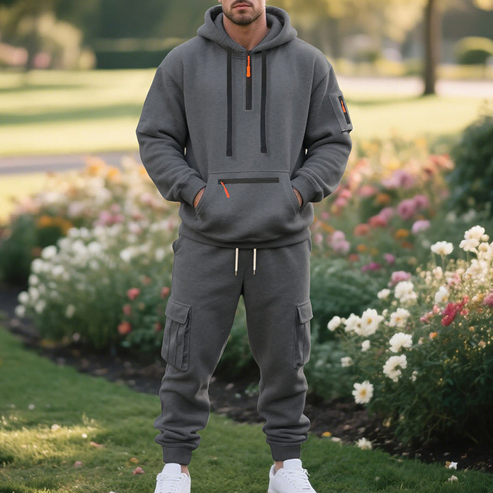 Men's nan utilitarian hoodie and cargo joggers set Mune Fashion