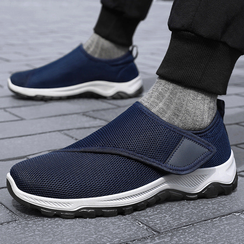 Men's breathable slip-on mesh sneakers with Velcro, padded comfort sole and slip-resistant profile sole Mune Fashion