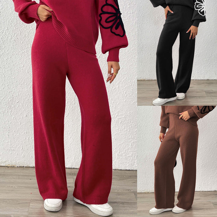 Women Wide Knit Pants Mune Fashion
