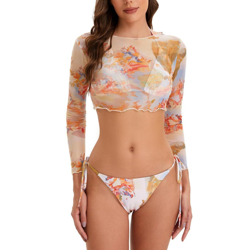 Women's Sporty Long Sleeve Bikini Set Mune Fashion