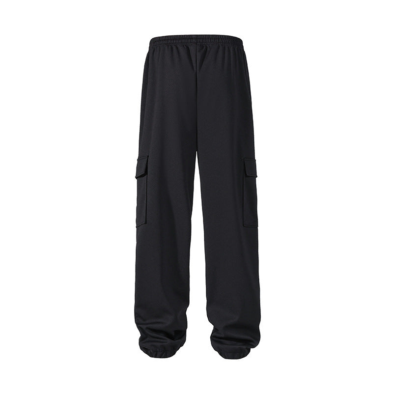 Men's loose cargo jogger pants with elastic waistband, drawstring and patch flap pockets Mune Fashion