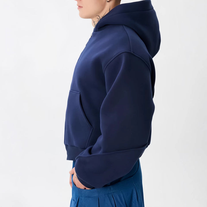 Women's stylish zip hoodie with oversized fit