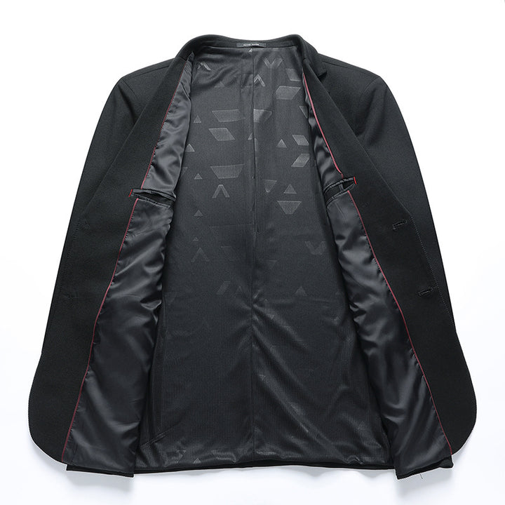 Men's Slim Wrinkle-Free Business Blazer with Notch Lapel Mune Fashion