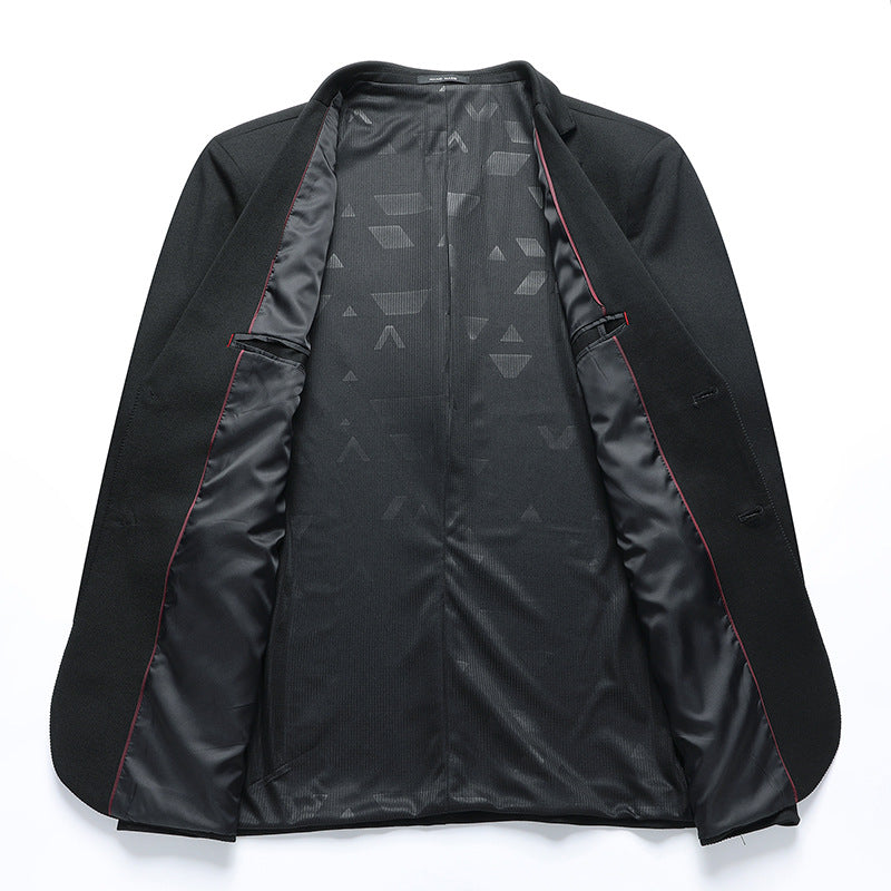 Men's slim-fit business blazer made of high-quality wool blend with light thermal padding Mune Fashion