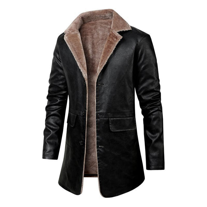 Men's Elegant Leather Jacket with Soft Lining Mune Fashion