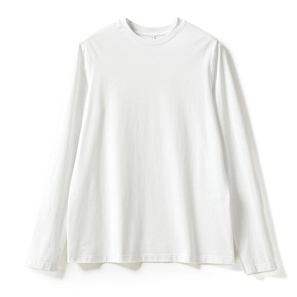 Women Long Sleeve Basic Shirt Made of Organic Cotton with Round Neck and Slim Fit Mune Fashion