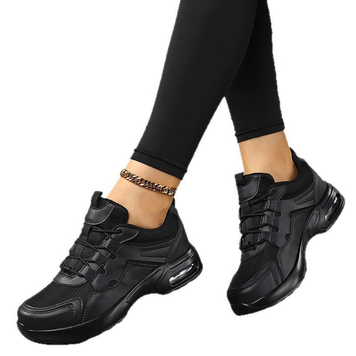 Women Plateau Sneakers with Air Cushion Sole, breathable mesh and sturdy rubber outsole Mune Fashion