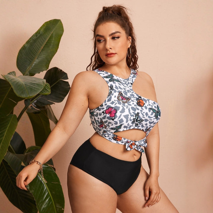 Women’s Crop Bikini Top with Trendy Tie Design Mune Fashion
