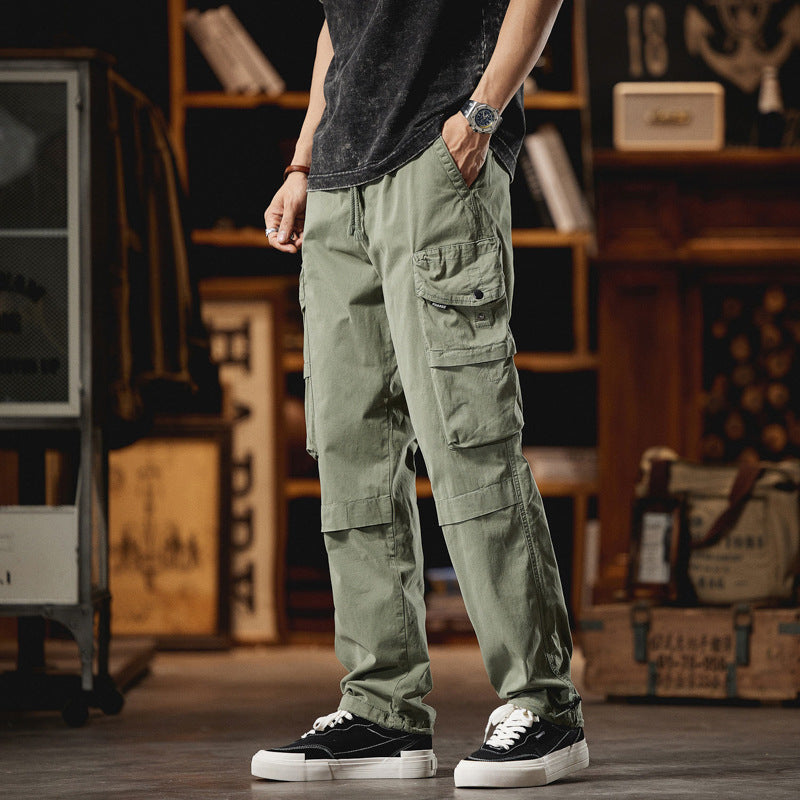 Herren Lässige Cargohose im Utility-Look mit Tunnelzugbund, Multifachtaschen und Kniepaneelen Mune Fashion