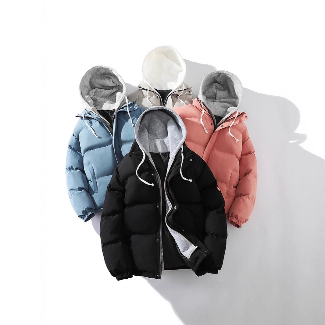 Men's Padded Quilted Jacket with Integrated Hood Layer and Windproof Outer Layer Mune Fashion