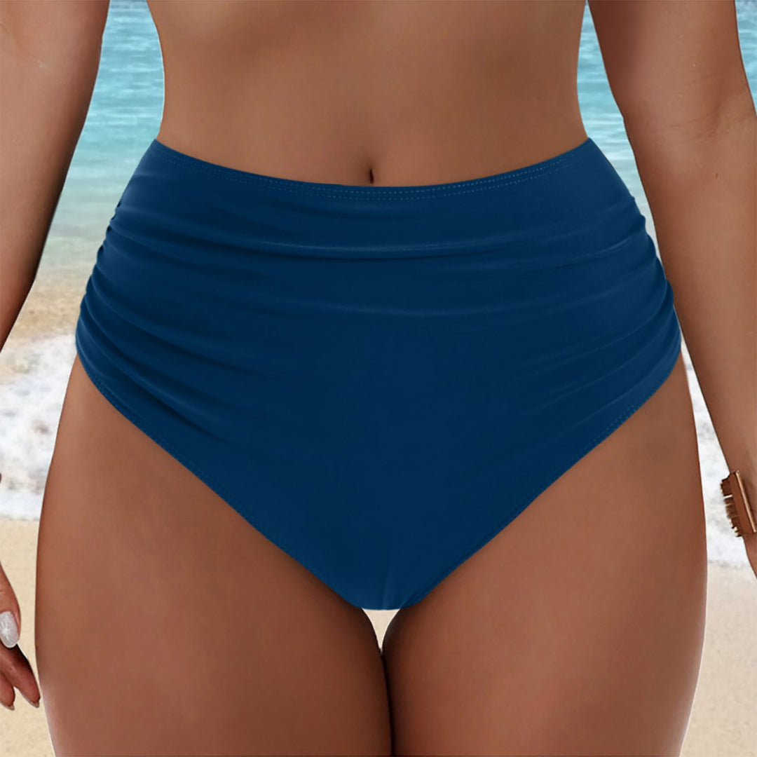 Women High-Cut Bikini Bottom with Ruffle Details Mune Fashion