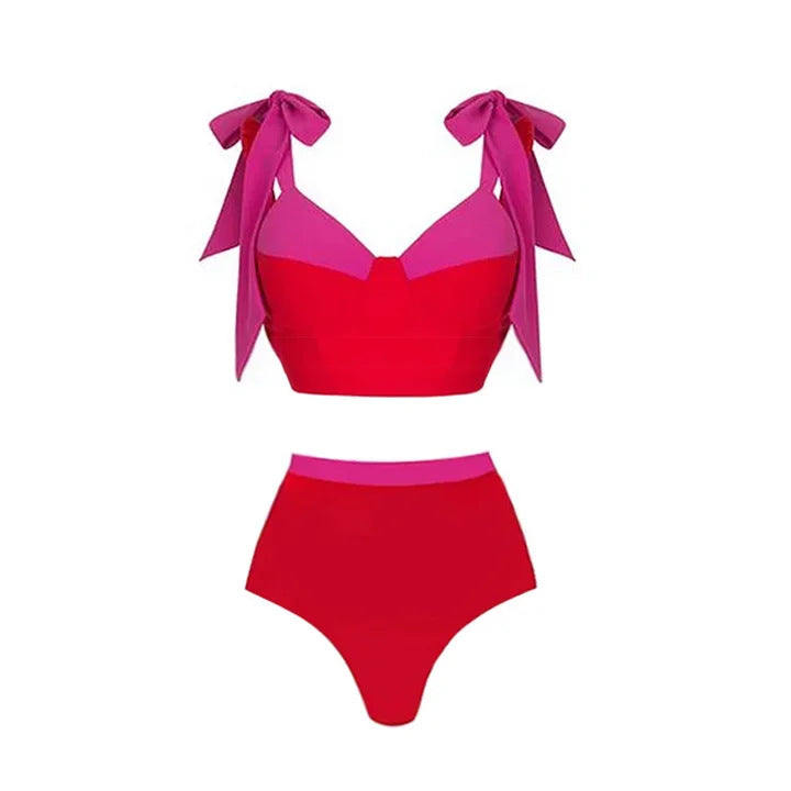 Women high-waisted bikini set with wrap skirt Mune Fashion