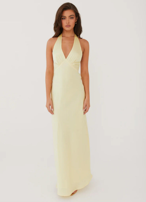 Women Elegant Wrap Dress with V-Neck and Slim, Flowing Fit Mune Fashion