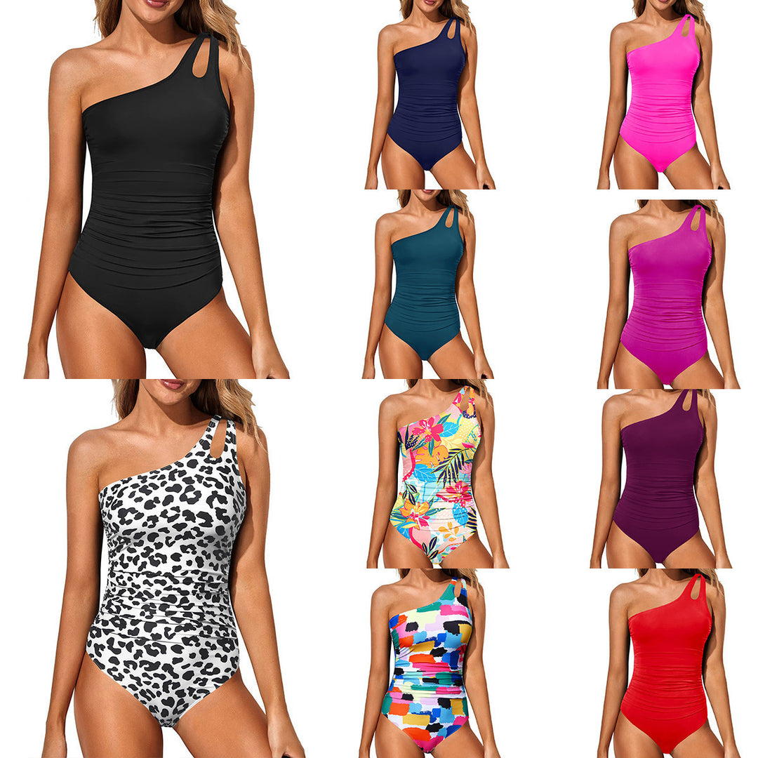 Women's One-Sided Swimsuit with Fashionable Cut-Out