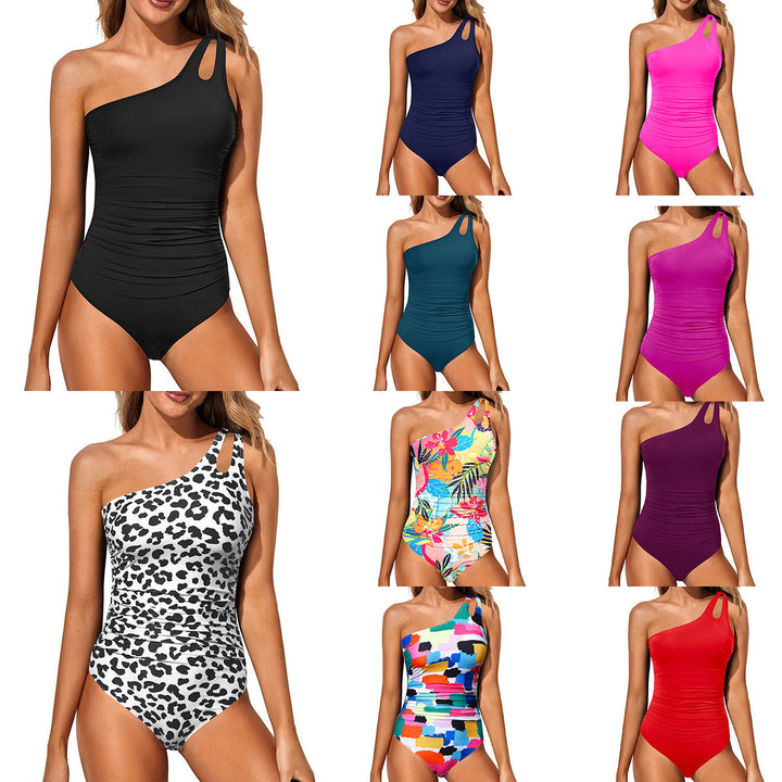 Women's One-Sided Swimsuit with Fashionable Cut-Out