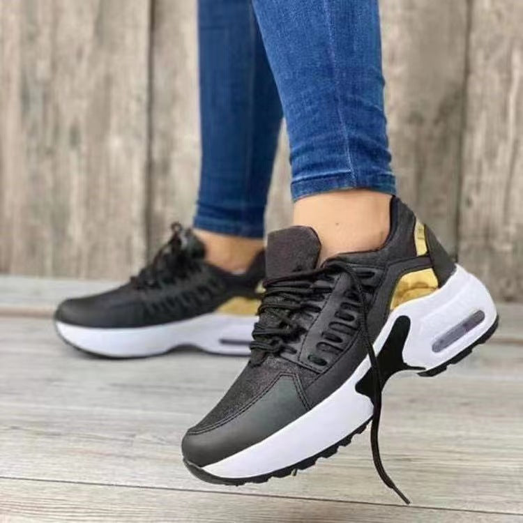 Women’s Platform Sneakers with Air Cushions and Holographic Accents Mune Fashion