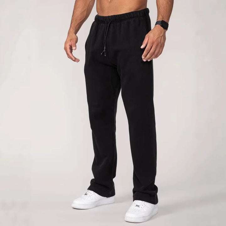 Men's nan Straight-Leg Sweatpants made of French Terry with elastic comfort waistband and drawstring Mune Fashion
