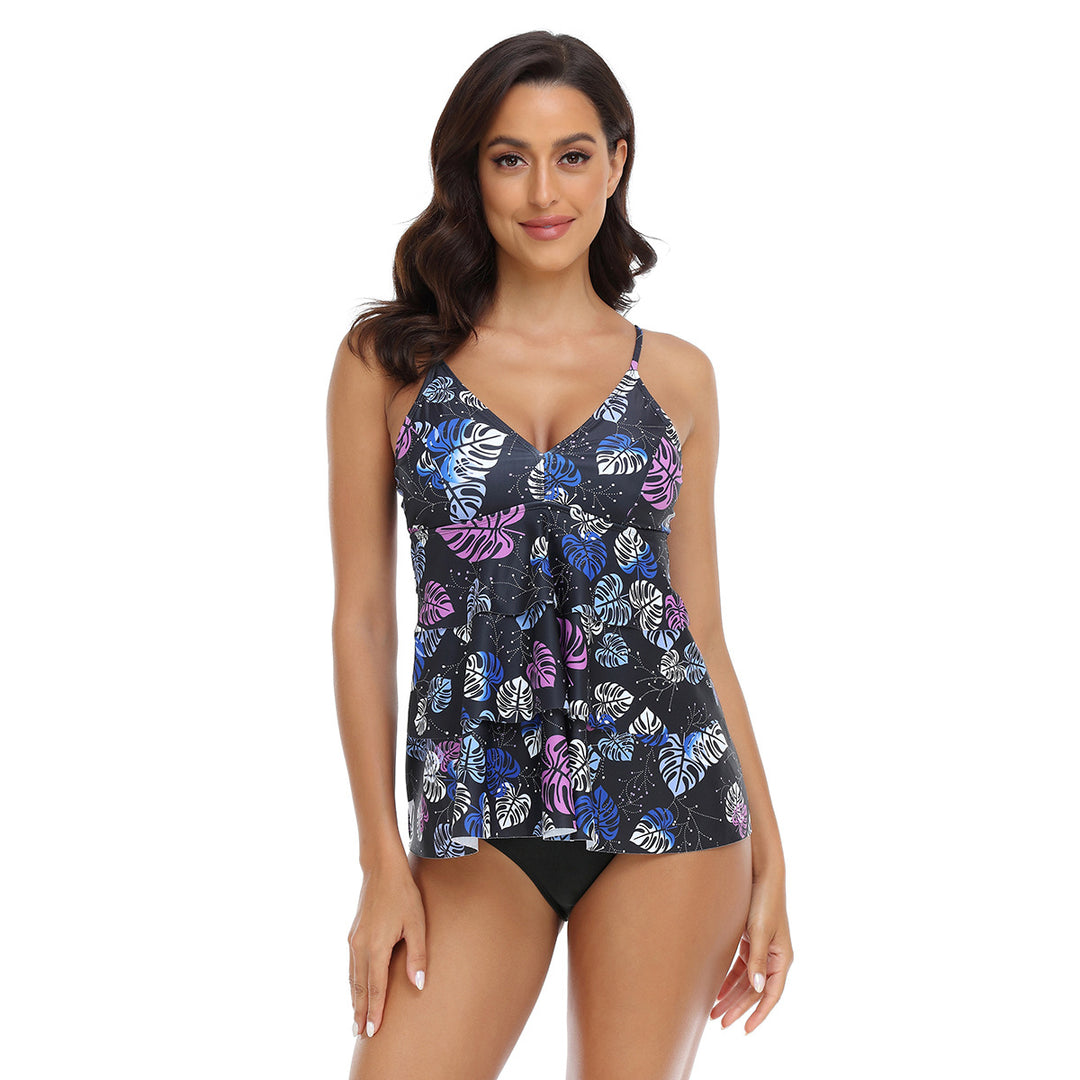 Ladies Tankini with stylish ruffle design and adjustable straps Mune Fashion
