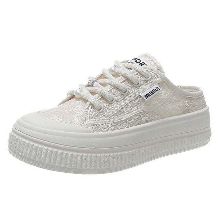 Women's Lace-Up Platform Sneakers with Decorative Details Mune Fashion