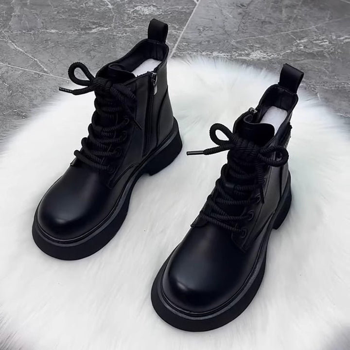 Women's Stylish and Sturdy Lace-up Boots Mune Fashion